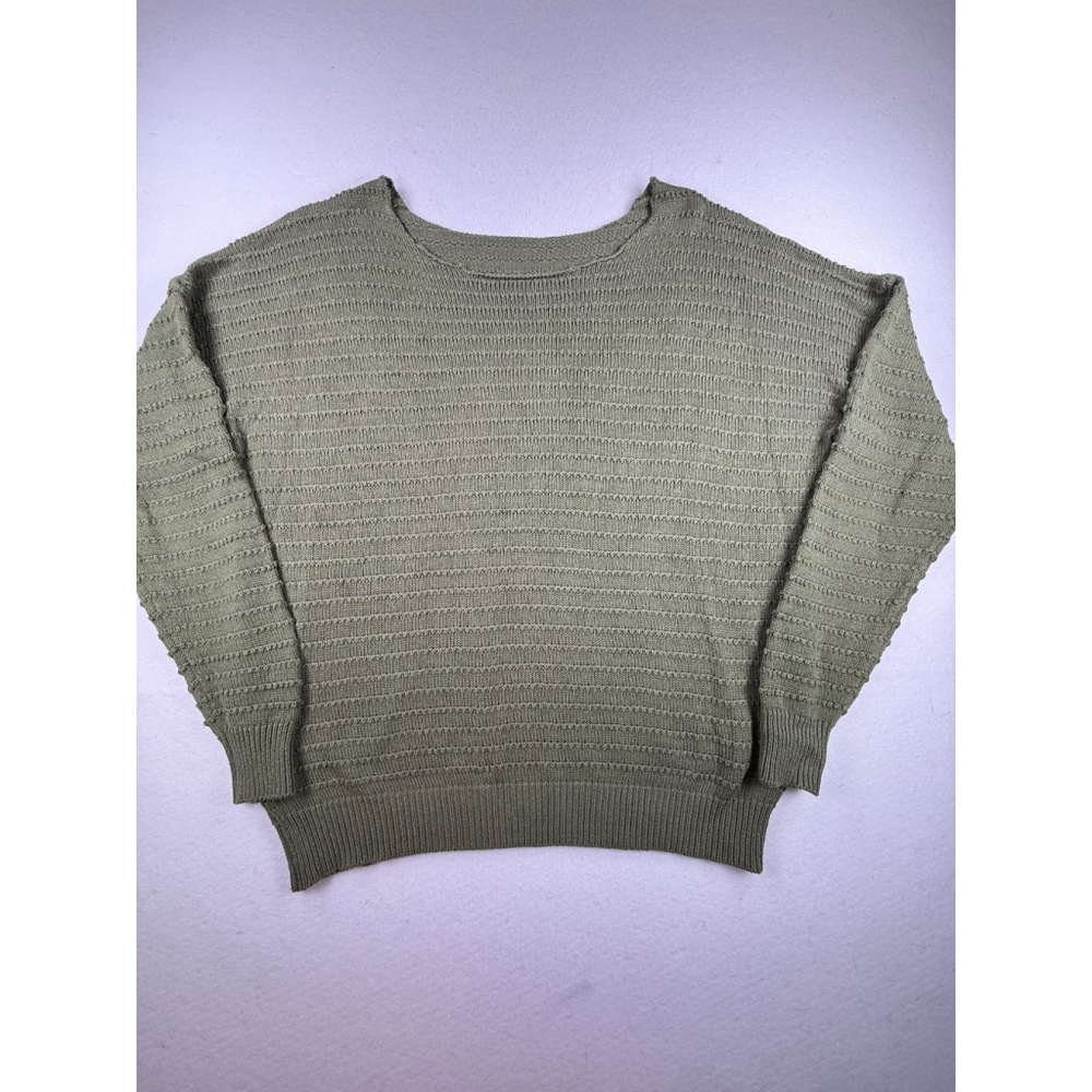 Unbranded Green Textured Knit Pullover Sweater Medium